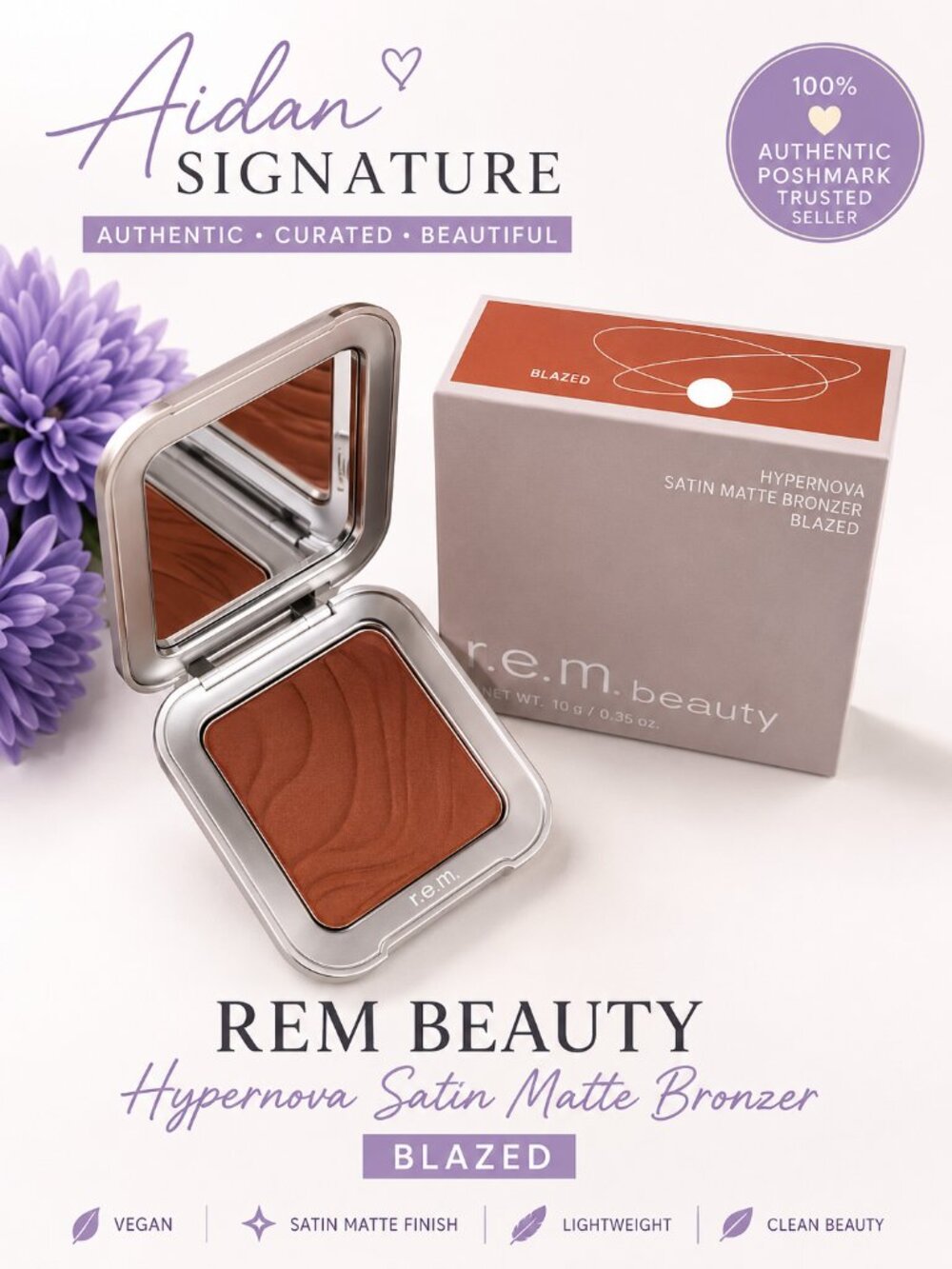 REM Beauty Hypernova Satin Matte Bronzer Blazed 10g / 0.35 oz New In Box Vegan